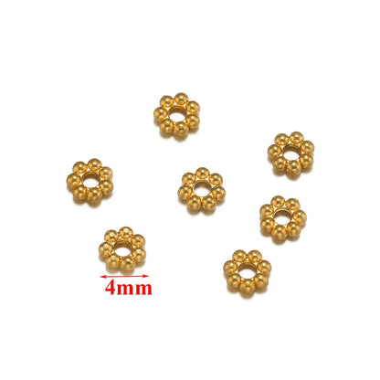 PERLINE DISTANZIATRICI A FORMA DI FIORE IN ACCIAIO