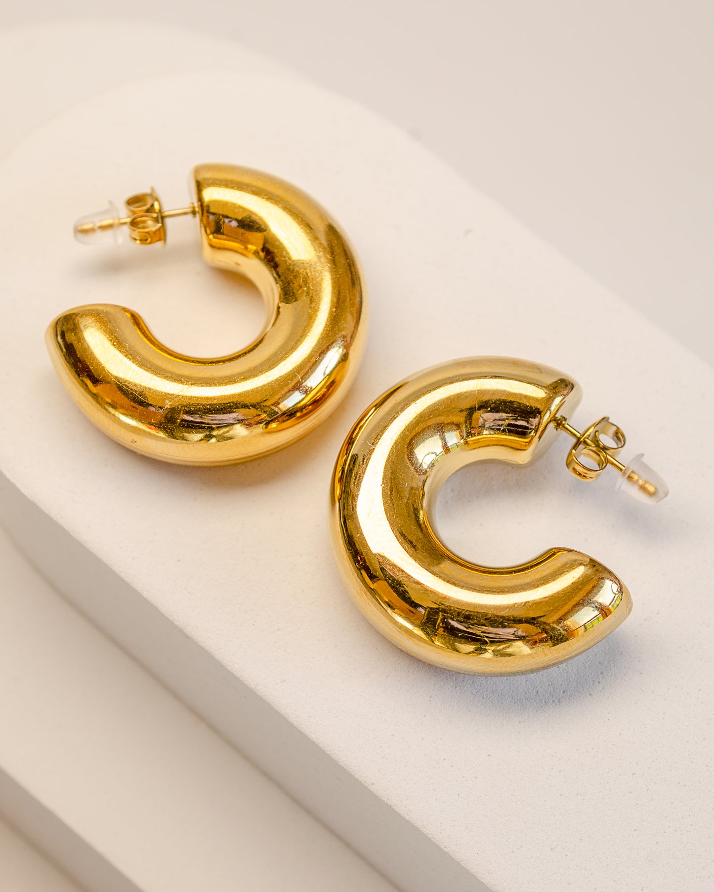 ORECCHINI LUNA DORATA 30 mm