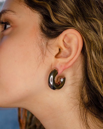 ORECCHINI LUNA DORATA 30 mm