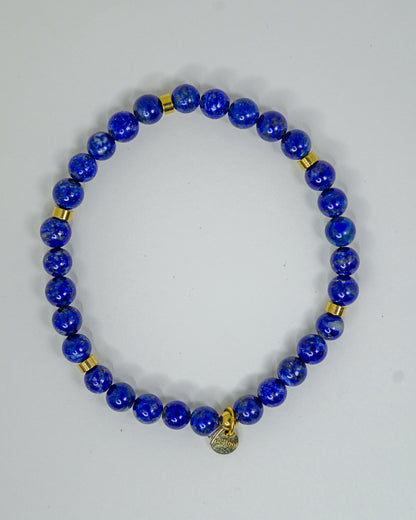 BRACCIALE IN LAPISLAZZULI E NODINI