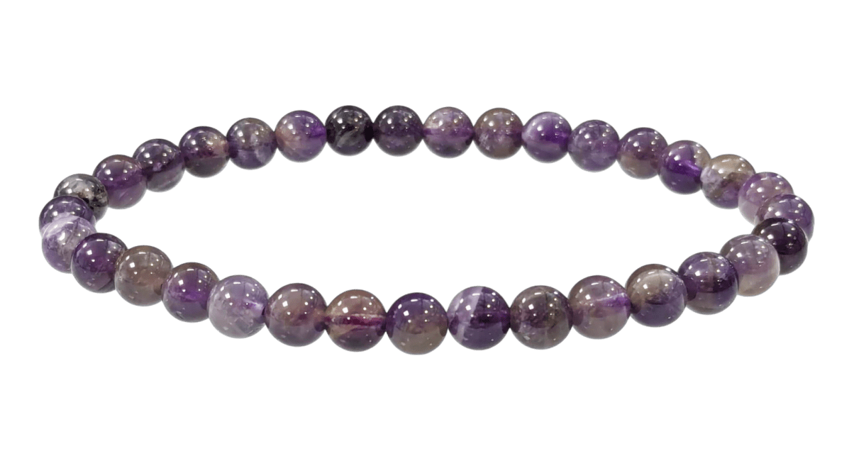 Bracciale con perline di ametista da 6 mm