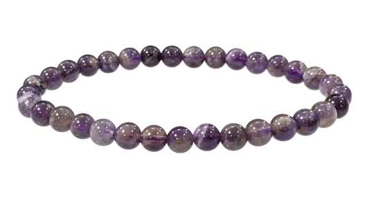 Bracciale con perline di ametista da 6 mm