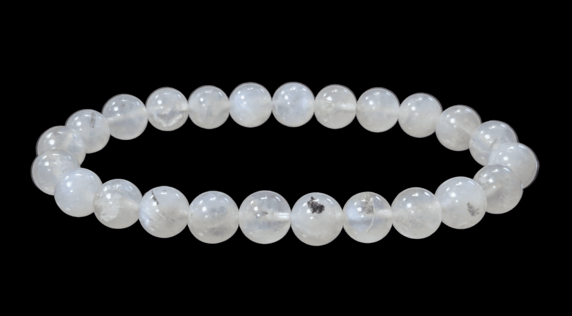 Bracciale pietra di luna bianca Peristerite
